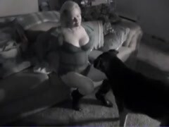 Beautiful enjoying thrilling with the cock of a dog
