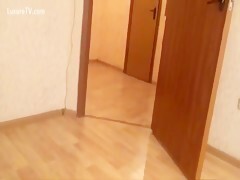 Russian Amateur Bitch Licks And Sucks Her Dog's Pink Cock